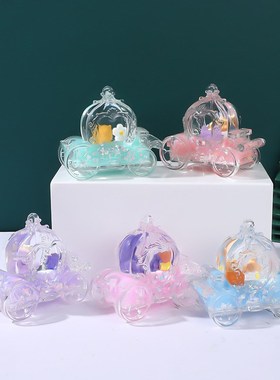 创意入油流沙瓶摆件液体漂浮卡通沙漏减压玩具学生礼品南瓜车油漏