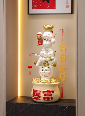 创意丰富的幸运猫大型落地式装饰宝客厅店装饰乔迁新家开幕礼物