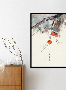 二十四节气中国风 diy数字油彩画手工填色装饰画中式餐厅禅意挂画