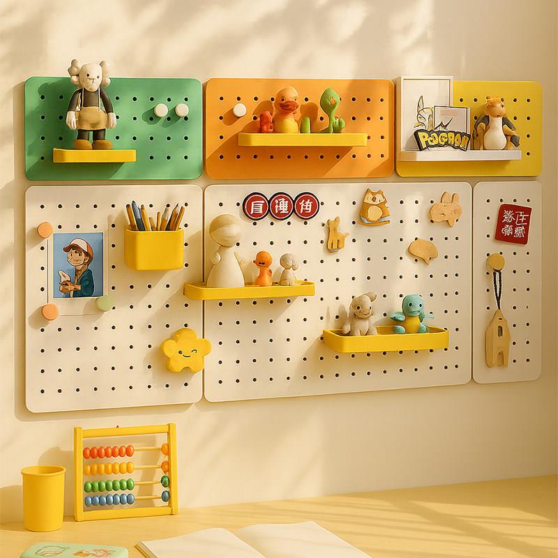 Hole board storage rack organizer rack desktop storage desk wall custom hanging plate magnetic metal study table combination
