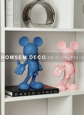 本与卡通老鼠摆件样板房间客厅电视柜进门玄关软装饰品儿童房摆设