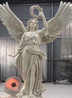 定制石膏天使雕像玻璃钢树脂定做西方少女雕塑订迎宾人物落地摆件
