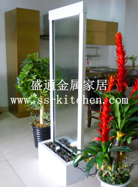 简约现代装饰流水摆件 家居流水屏风帘 喷泉流水风水墙  客厅隔断