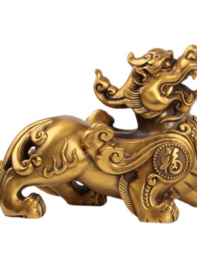 铜貔貅一对e招财摆件镇宅纯铜风水皮丘店铺公司聚财开业礼品