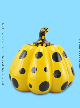 草间弥生南瓜摆件波点艺术玄关客厅装饰品酒柜厨窗办公茶桌摆设