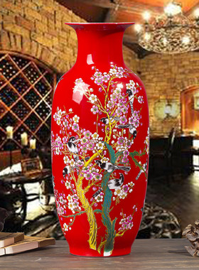 简约时尚摆设陶瓷简约家居花瓶景德镇工艺品摆件客厅酒柜装饰品