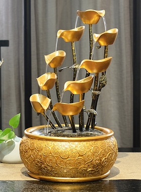 店铺开业礼品金色摇钱树办公室桌面八方来财转运球聚财流水小摆件