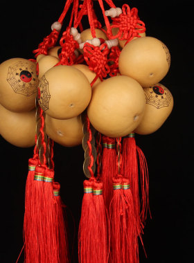 五帝钱款开口八卦图天然葫芦挂件 葫芦挂件  天然葫芦挂件