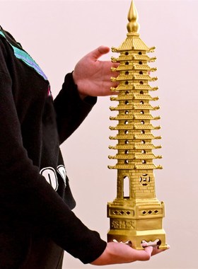 文昌塔纯铜摆件十三层九层学生9层13书桌摆件金榜题名