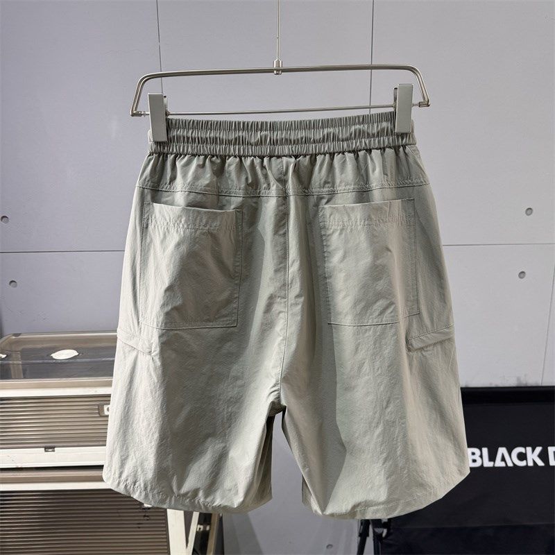 夏季薄款松紧腰短裤男立体剪裁纯色百搭沙滩裤时尚帅气速干五分裤,淘宝优惠券,粉丝福利购,淘宝优惠卷