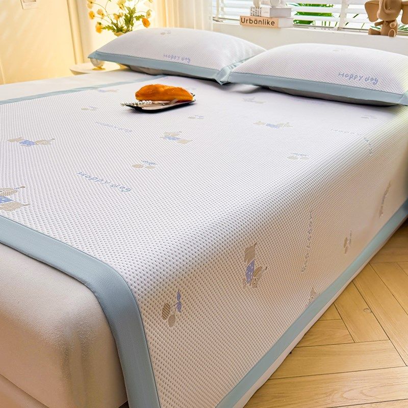 夏季凉感冰豆豆凉席a类母婴级2025新款可机洗床笠款冰丝席空调席,淘宝优惠券,粉丝福利购,淘宝优惠卷