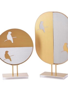 中式样板房售楼处家居桌面电视柜玄关软装饰品摆件工艺品软装摆设