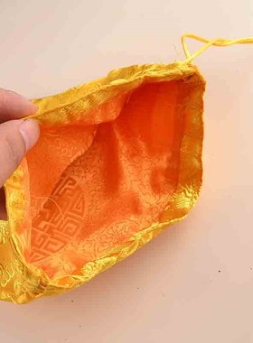 手摇转金轮布袋j 棉麻布佛珠袋子手串收纳袋 盘珠文玩袋手链首饰