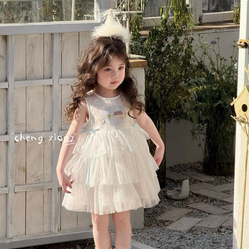 女童连衣裙夏装2025新款洋气儿童无袖夏季宝宝公主裙子生日礼服,淘宝优惠券,粉丝福利购,淘宝优惠卷