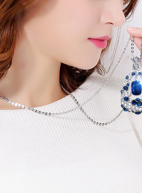 毛衣炼女2022年新款潮长版高级感装饰毛衣项链配饰女衣服挂件吊坠