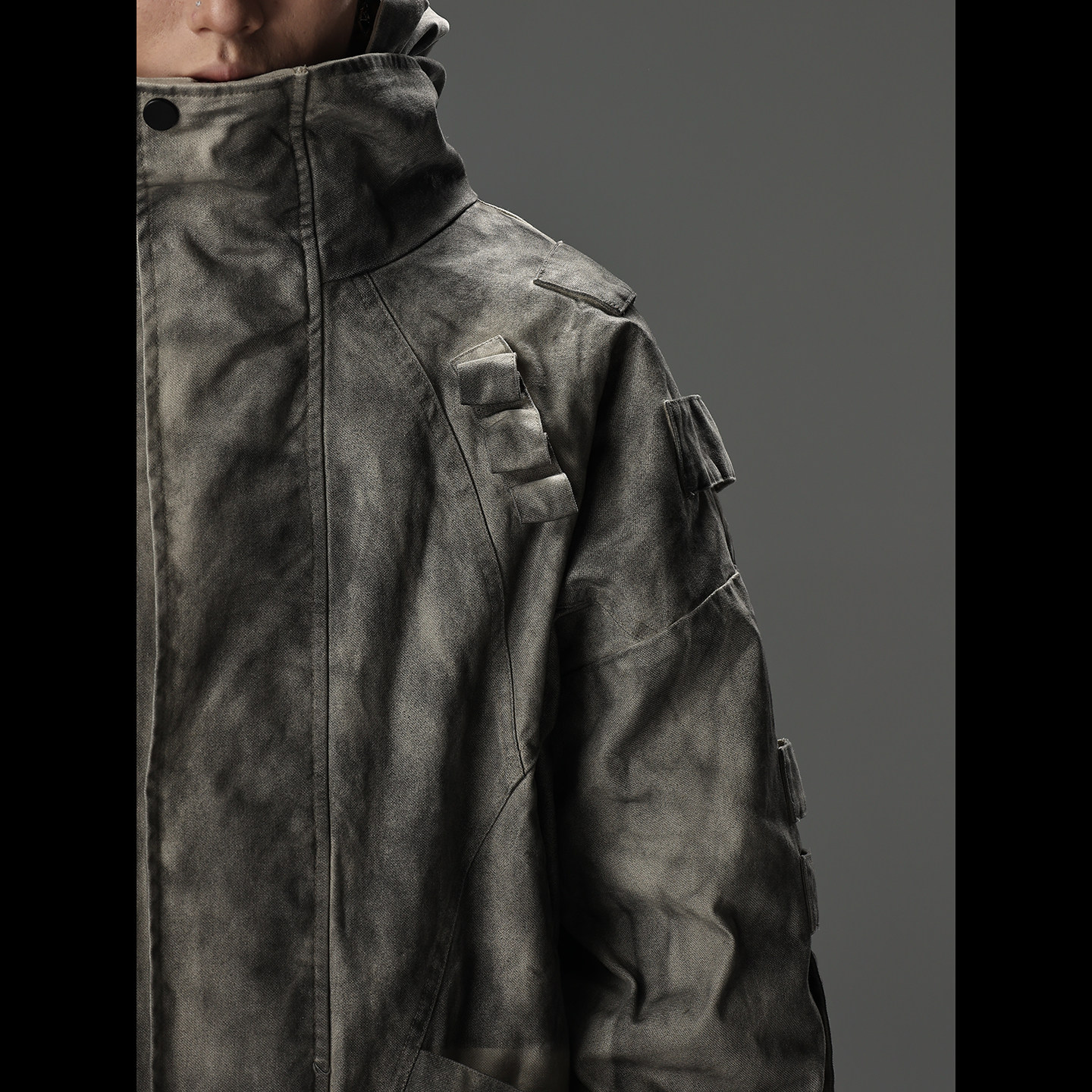 GALAXOR银河预报 重工废土风复古水洗夹克上衣做旧廓形牛仔外套男,淘宝优惠券,粉丝福利购,淘宝优惠卷