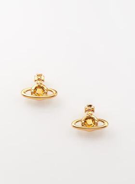 【新品】西太后mini土星耳钉 NANO SOLITAIRE 单钻耳饰