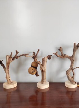原木树杈支架展示摆件文玩手串挂架桌面树枝首饰架子树干装饰造型