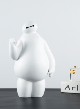 现代酒店别墅创意大白卡通摆件家居样板房端景台雕塑软装摆设