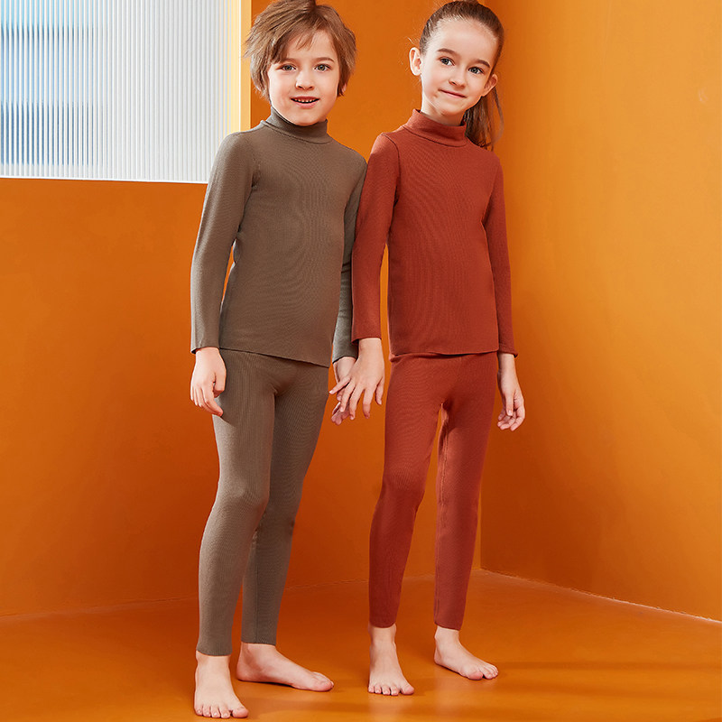 高领德绒儿童秋衣秋裤男女童发热保暖内衣套装中大童加绒春秋冬季,淘宝优惠券,粉丝福利购,淘宝优惠卷
