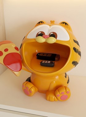 加菲猫周边客厅桌面玄关入户钥匙收纳装饰品乔迁新居搬家礼物摆件