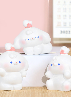 甜豆小犬迷你桌面摆件办公室工位电脑装饰品治愈解压小物件礼物女