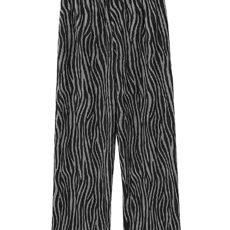 大码女装百褶阔腿裤夏季新款胖妹妹mm高腰显瘦遮胯直筒休闲长裤子,淘宝优惠券,粉丝福利购,淘宝优惠卷