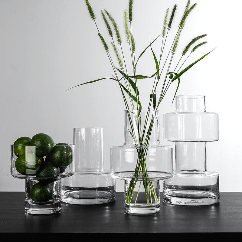 北欧创意简约玻璃花瓶餐桌客厅花艺插花美式干花花器简约家居花束,淘宝优惠券,粉丝福利购,淘宝优惠卷