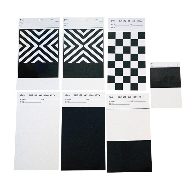 Hiding power measurement of cardboard black and white paper hard cardboard grid paper coating covering paper reflectivity test twill paper coating