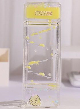 创意可爱樱花油漏桌面摆件解压液体沙漏治愈系生日礼物儿童装饰品