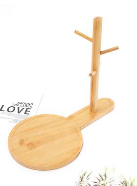 入户门玄关钥匙收纳摆件木质客厅桌面置物架首饰架陶瓷收纳托盘