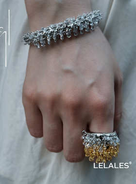 LELALES桑丘雨松白钻满圈手镯