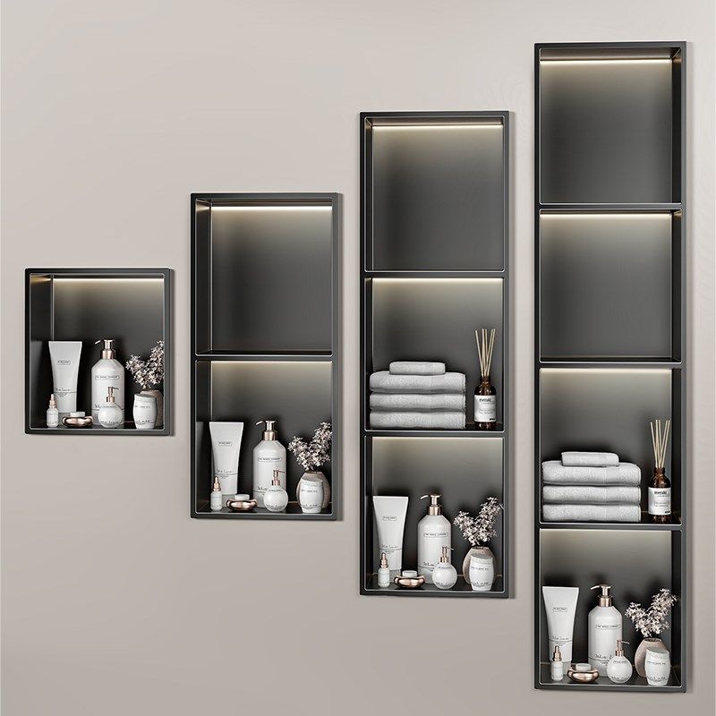 304不锈钢壁龛柜隔板金属电视柜壁龛嵌入式成品卫生间浴室置物架,淘宝优惠券,粉丝福利购,淘宝优惠卷