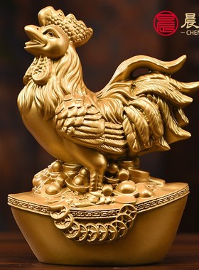 木雕金色十二生肖摆件一整套实木鼠牛虎兔龙蛇马羊猴鸡狗猪生日