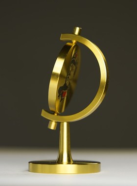 毛爷爷黄铜摆件桌面个性创意饰品伟人汽车摆设旋转中式礼品