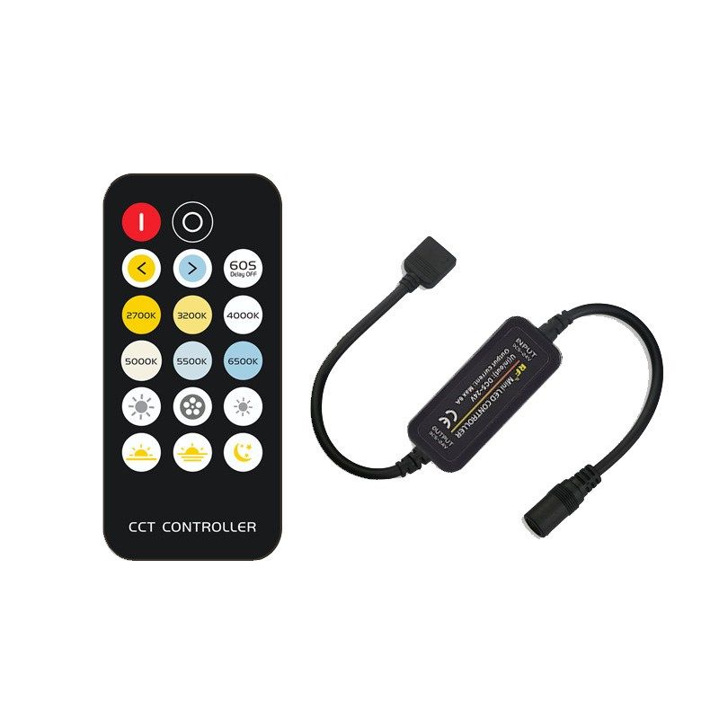 COB软灯带5050贴片双色温低压灯带控制器RF17键无线遥控迷你5-24V,淘宝优惠券,粉丝福利购,淘宝优惠卷