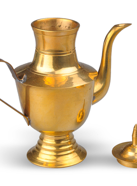 普生缘纯铜酒壶酒杯可自用观音道具工艺品倒酒大小号摆件
