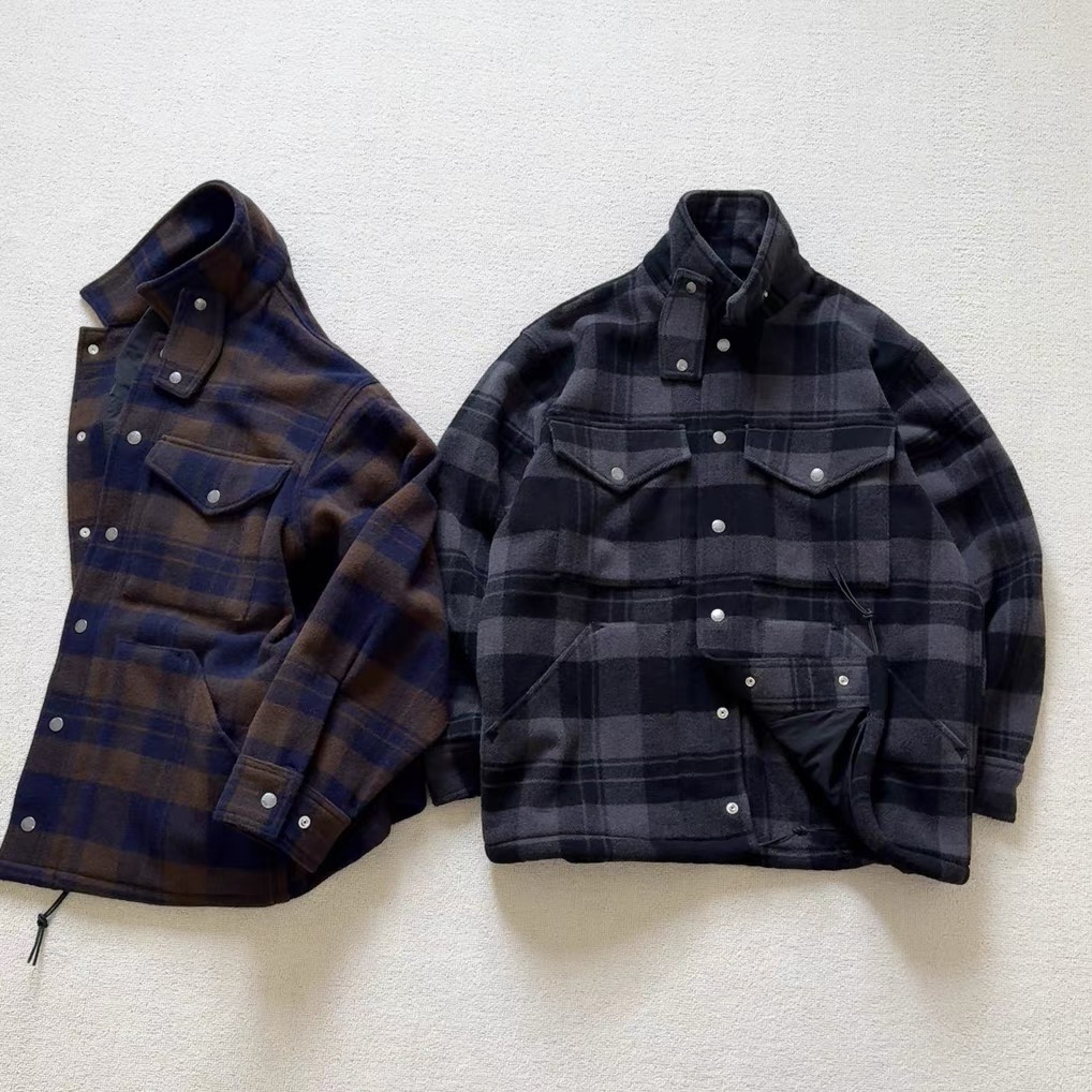 日系紫标Wool Field CPO Jacket 复古羊毛呢厚款宽松夹克 - 图0