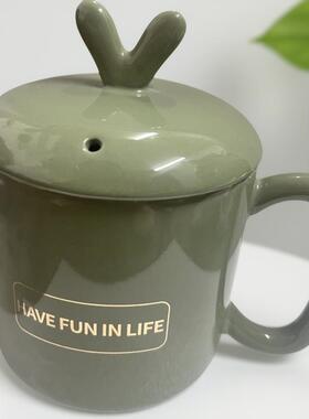 小南瓜养生壶陶瓷壶体养生杯杯子热奶恒温陶瓷杯子盖子