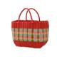 Plastic woven shopping basket colorful handmade vegetables basket bag grocery shopping bath basket bathroom rattan bathroom basket storage picnic