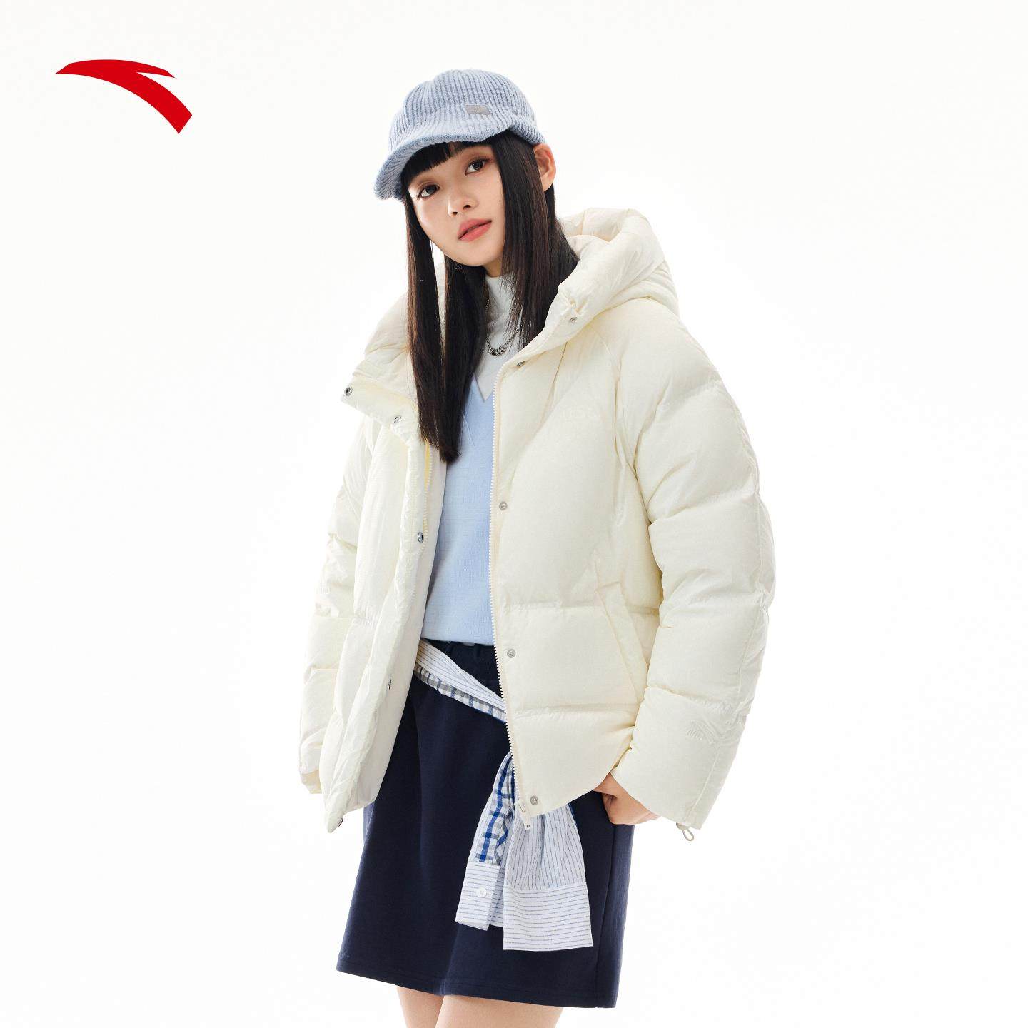 安踏多彩羽绒服女三防连帽短款防泼水保暖外套冬季鸭绒面包服棉服,淘宝优惠券,粉丝福利购,淘宝优惠卷