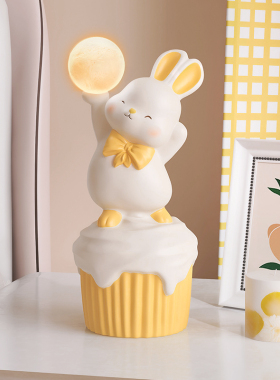 结婚礼物送新人闺蜜可爱兔灯实用小众纪念日创意婚礼新婚礼品摆件