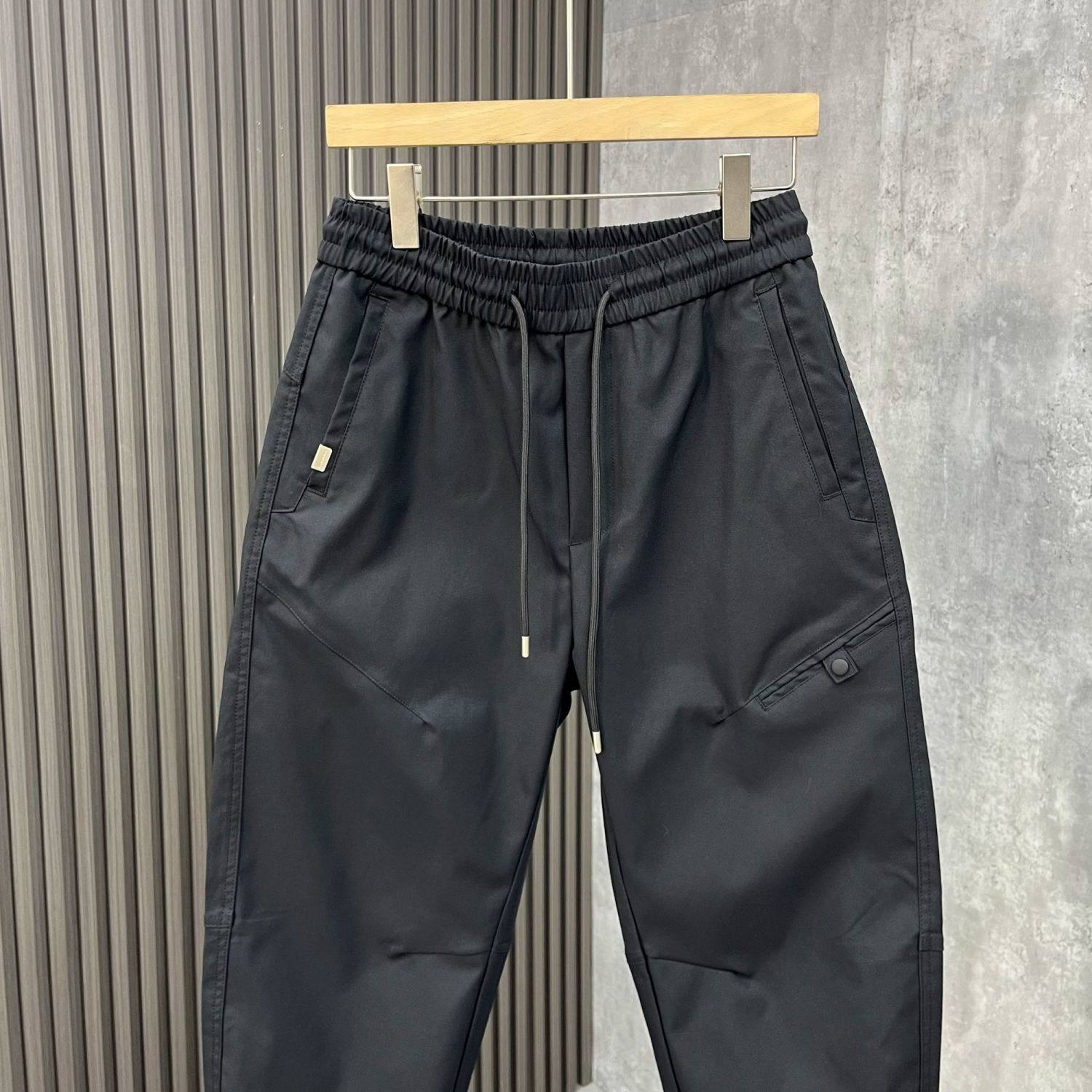 秋冬款户外简约加绒束脚裤男潮牌小脚裤新款宽松哈伦裤黑色休闲裤,淘宝优惠券,粉丝福利购,淘宝优惠卷