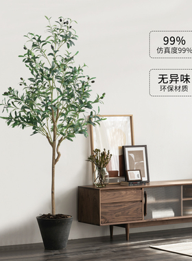 大型仿真绿植橄榄树假室内橱商场落地造景装饰盆景