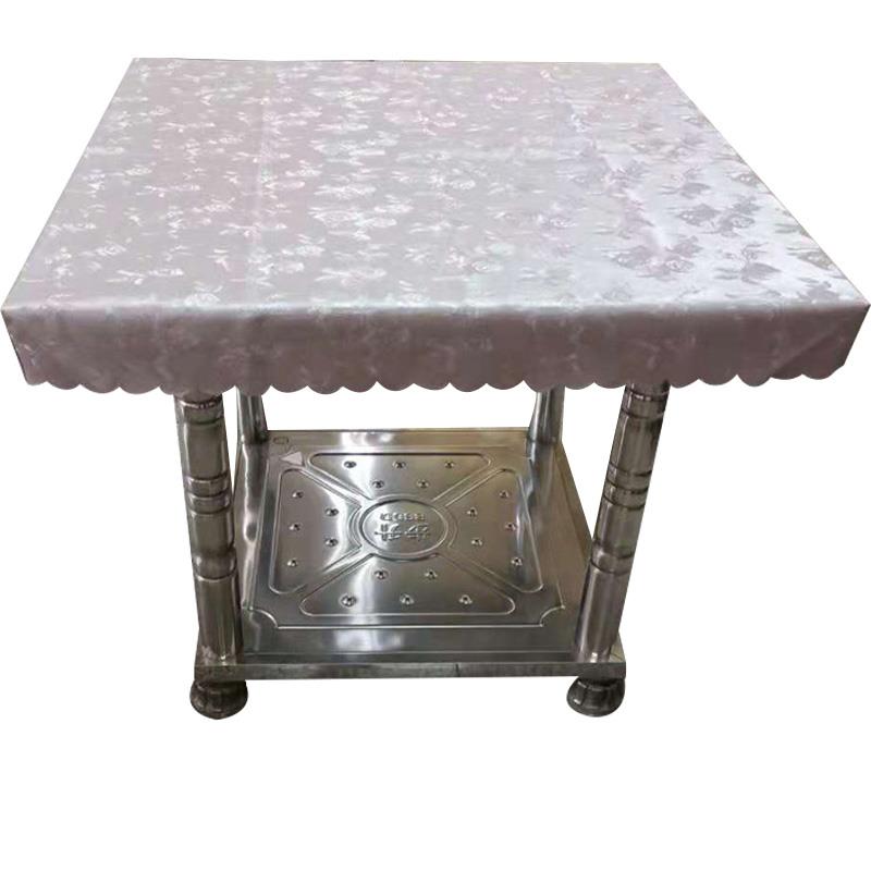 正方形防水防油防烫免洗桌布耐热防滑桌面垫PVC桌套简约桌布桌罩 - 图3