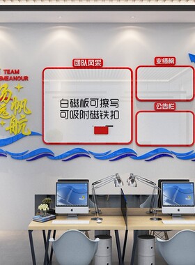 公告栏墙磁铁板员工风采荣誉展示公司企业文化办公室饰立体