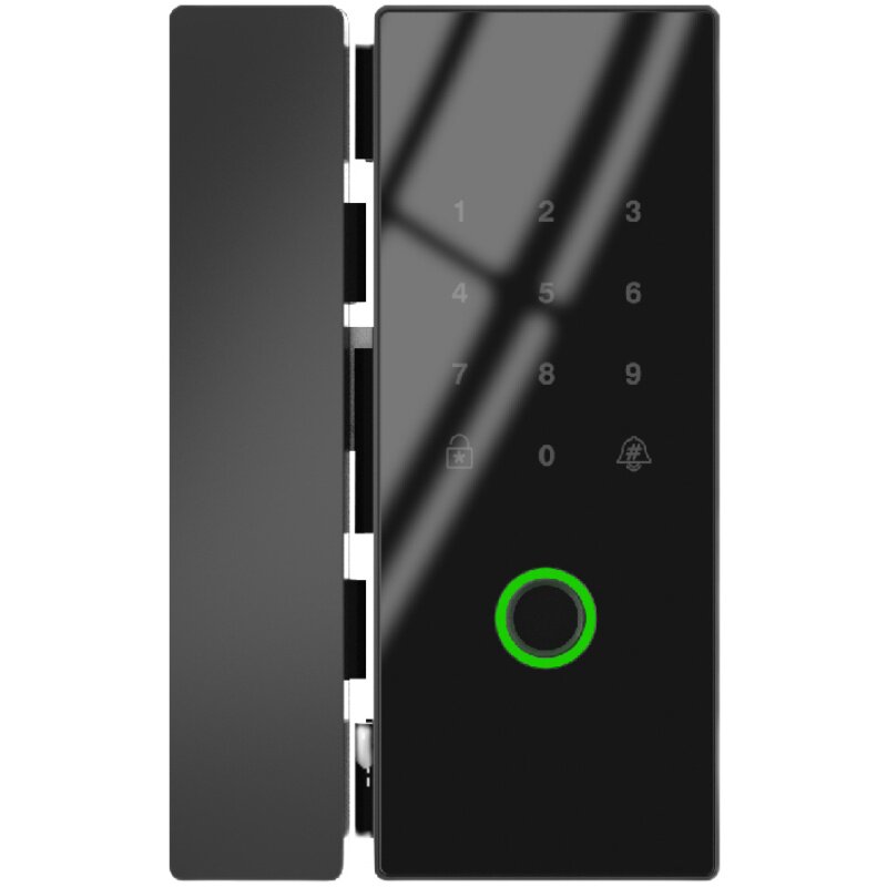 Single frame door fingerprint password swipe card smart electronic lock free office sliding door attendance
