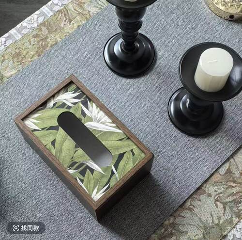 中式木质轻奢纸巾盒家用客厅茶几高级纸盒高档酒店桌面收纳盒餐厅 - 图2