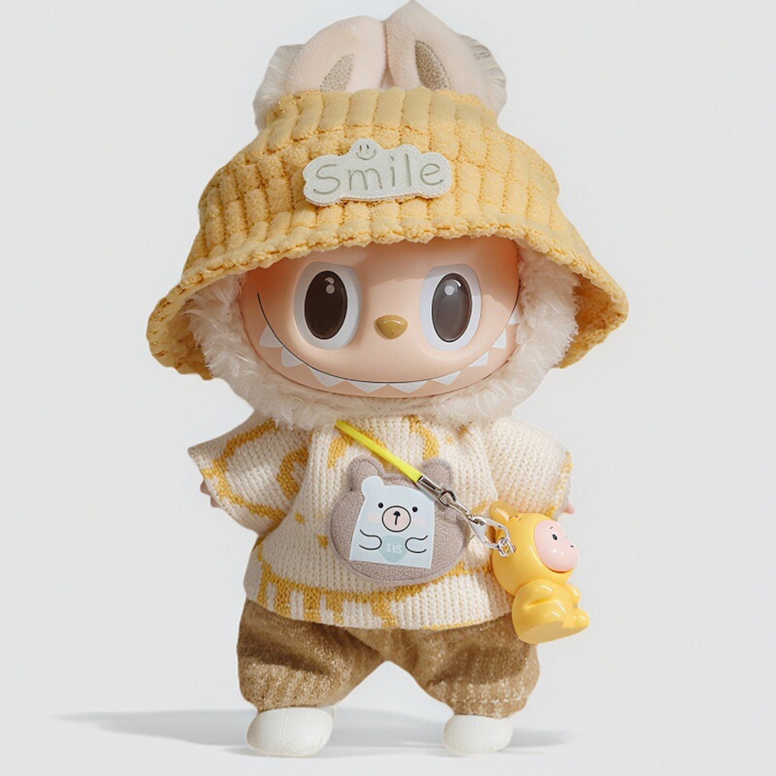 适用拉布布娃衣labubu衣服豆乳哆哆一二三3代17cm甜丝丝黄色欢乐,淘宝优惠券,粉丝福利购,淘宝优惠卷