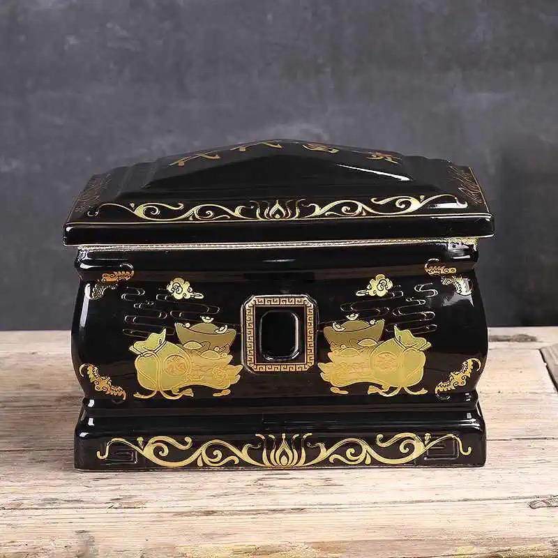 景德镇厂家男女通用骨灰盒陶瓷高档骨灰坛罐殡葬用品棺材寿盒防潮,淘宝优惠券,粉丝福利购,淘宝优惠卷